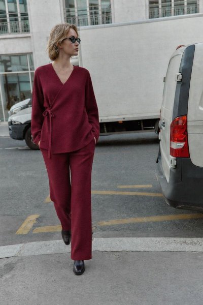 Kruvaze Model Kadın Triko TAKIM