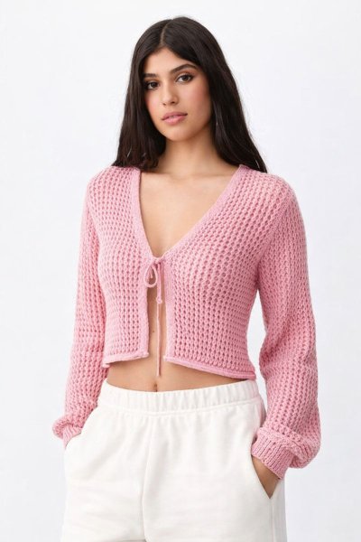 Önü Biritli Crop HIRKA