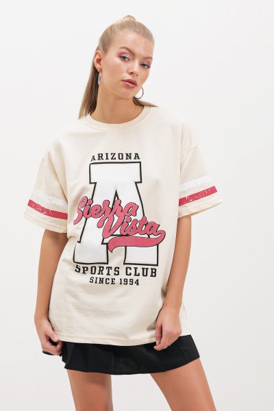 İki İplik Arizona Baskı T-SHİRT