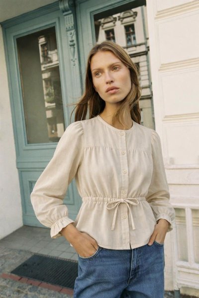 Kol Ucu Nervür Detay Bağlamalı GÖMLEK