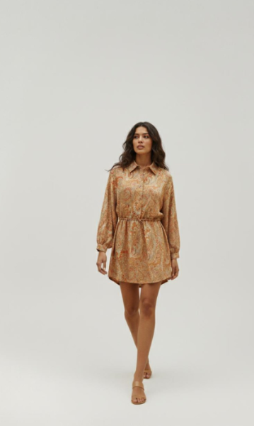 Etnik Desenli Bağlamalı TUNİK