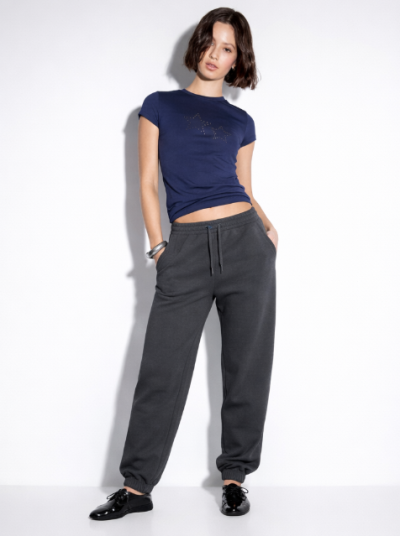 Yüksek Bel Lastikli Bağlamalı EŞOFMAN ALTI