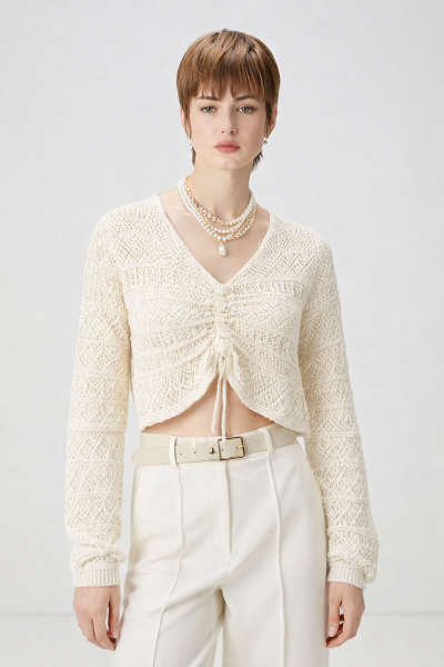 Ön Büzgülü Ajurlu Kazak