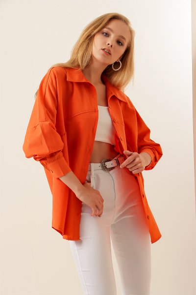 Trikoton Ön Cepli Gömlek