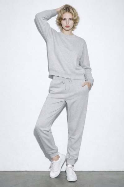 Üç iplik Kol Dikiş Detay SWEAT