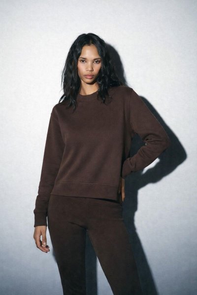 Üç iplik Kol Dikiş Detay SWEAT