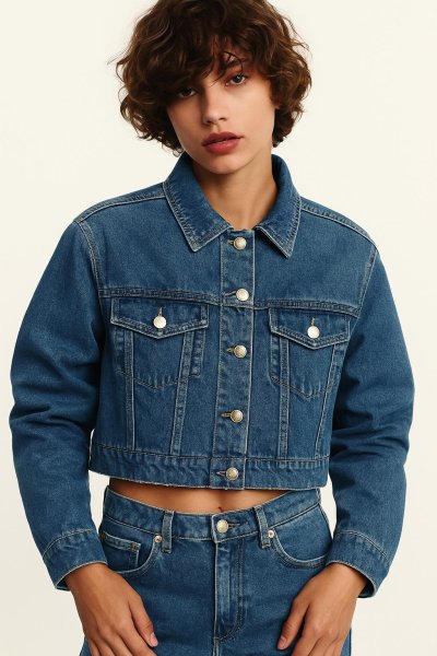 Cropped Denim CEKET