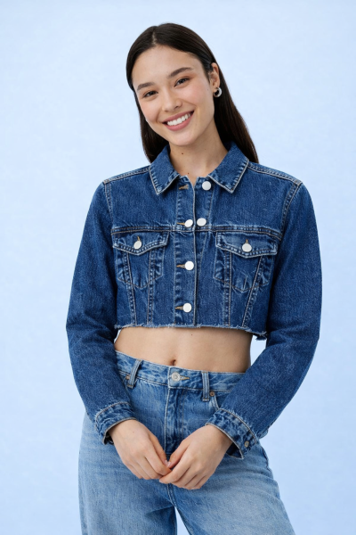 Cropped Denim CEKET