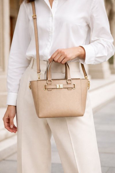 Klasik Şık Tokalı Omuz ve El ÇANTASI