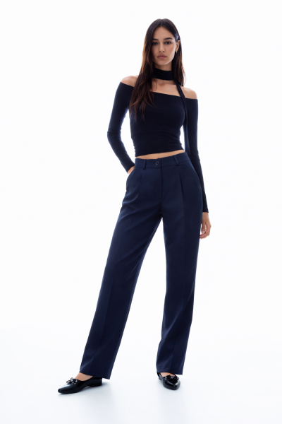 Pileli Kemerli Palazzo PANTOLON