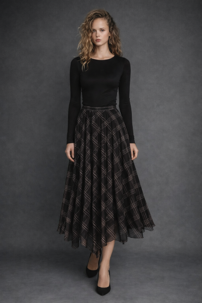 Rahat Kesim Desenli Pliseli ETEK