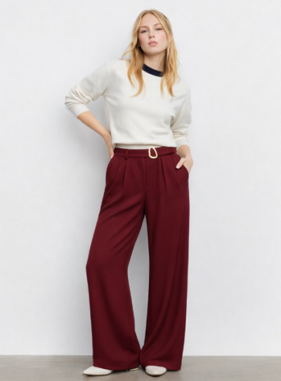 Yüksek Bel Kemer Detaylı Palazzo PANTOLON