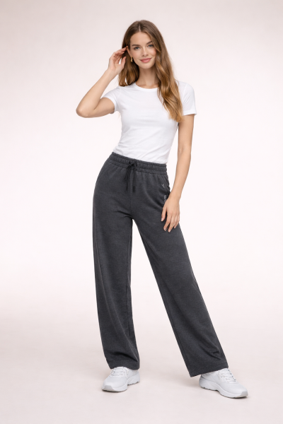 Modal Hakke Baskı Geniş Paça EŞOFMAN