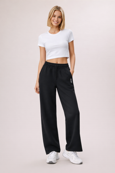 Modal Hakke Baskı Geniş Paça EŞOFMAN