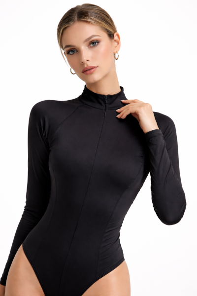 Kadın Hakim Yaka Uzun Kollu Çıtçıtlı BODY