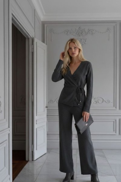 Yandan Bağlamalı Triko Pantolon Hırka TAKIM