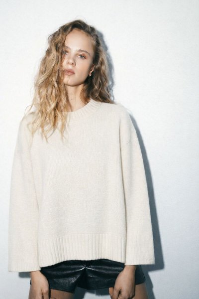 Sakal İp Simit Yaka Uçlar Fitilli Triko KAZAK