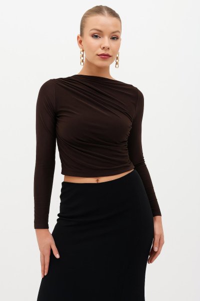 Çapraz Büzgülü Crop BLUZ