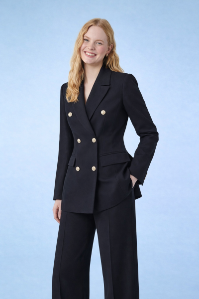 Kruvaze Oturtmalı Astarlı CEKET