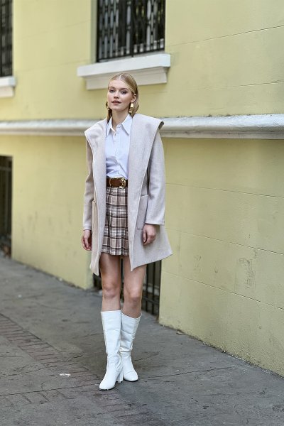 Bedenden Kapşonlu Torba Cepli Kaşe KABAN