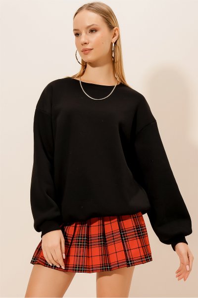 Üç İplik Bisiklet Yaka SWEAT