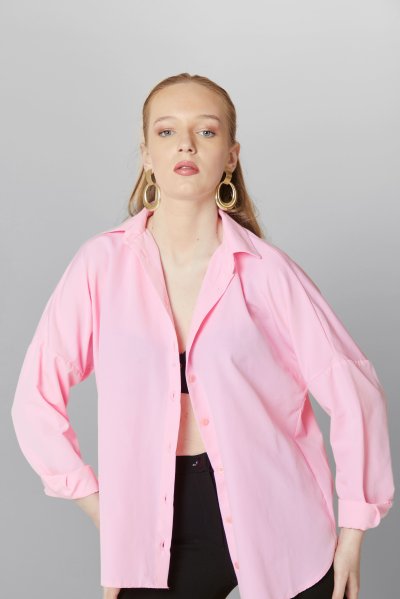 Oversize Uzun Patsız Basic GÖMLEK