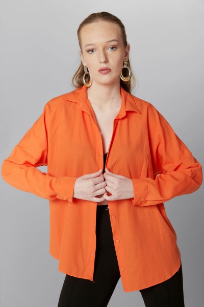 Oversize Uzun Patsız Basic GÖMLEK