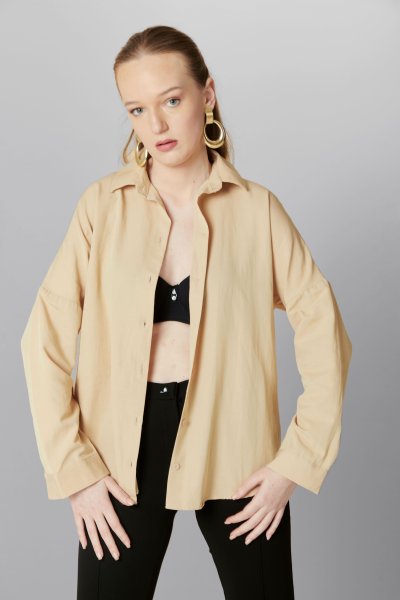 Oversize Uzun Patsız Basic GÖMLEK