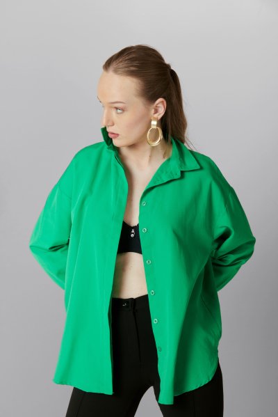 Oversize Uzun Patsız Basic GÖMLEK