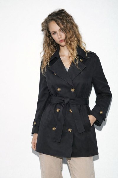 Kemerli Premium Normal Kesim TRENÇKOT