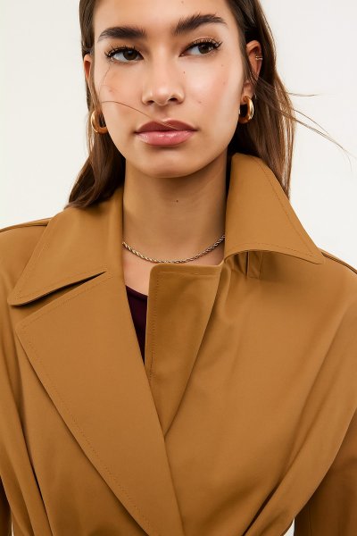 Kemerli Premium Normal Kesim TRENÇKOT