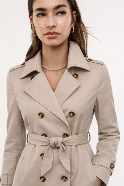 Kemerli Premium Normal Kesim TRENÇKOT