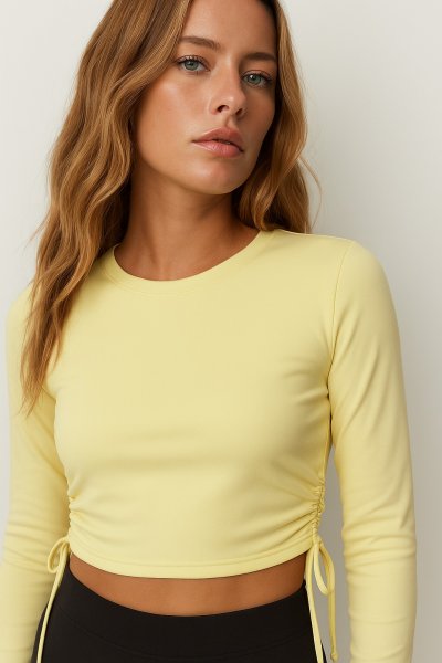 Yandan Büzgülü Crop