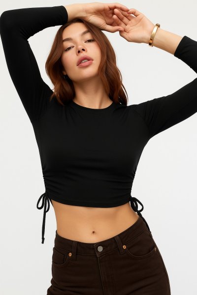 Yandan Büzgülü Crop