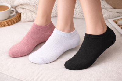 Basic Kısa Günlük Pamuklu (Beyaz-Siyah-Pembe) 3'Lü ÇORAP